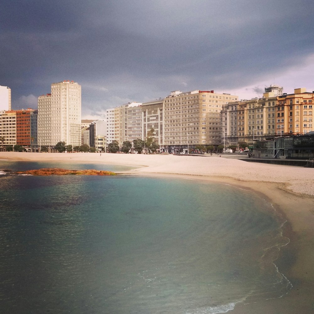 high rise buildings near sea during daytime