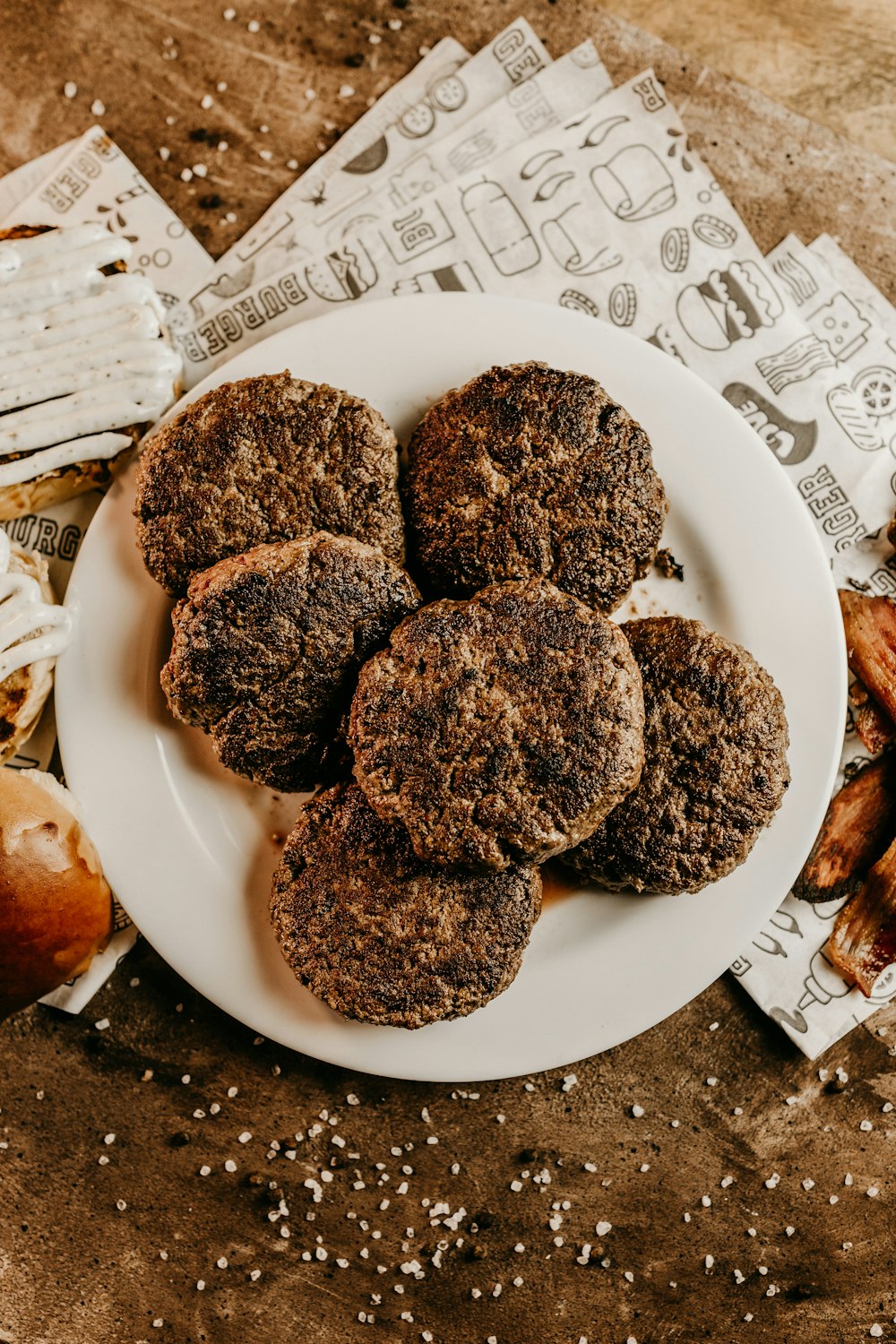 brown cookies on white ceramic plate