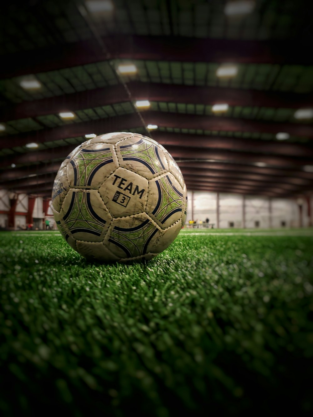 white soccer ball on green grass field