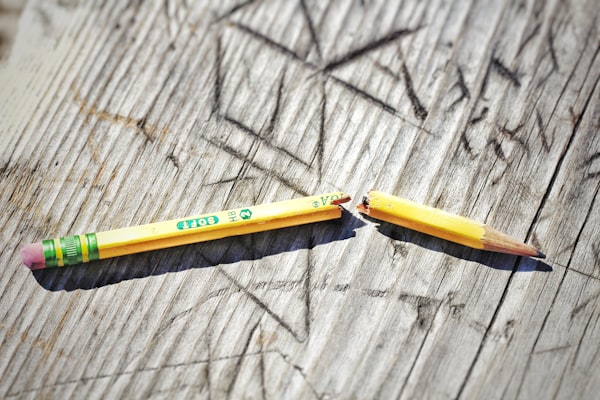 A broken pencil.