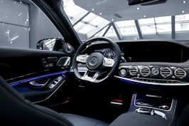 black and gray bmw car interior