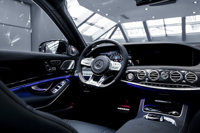 black and gray bmw car interior