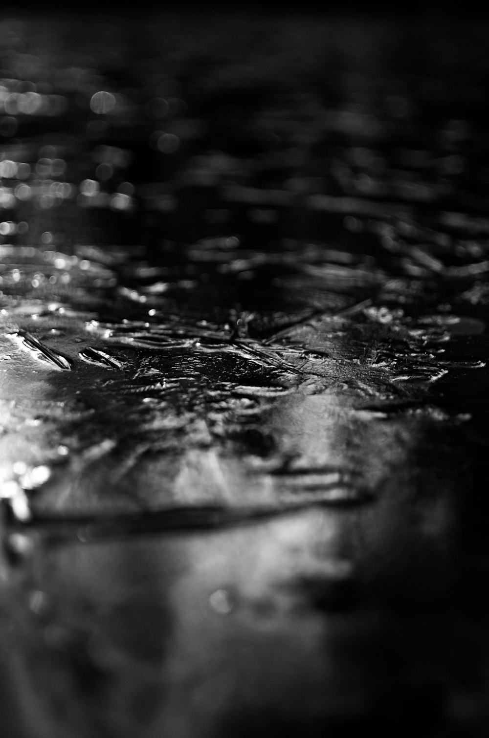 water droplets on wooden surface