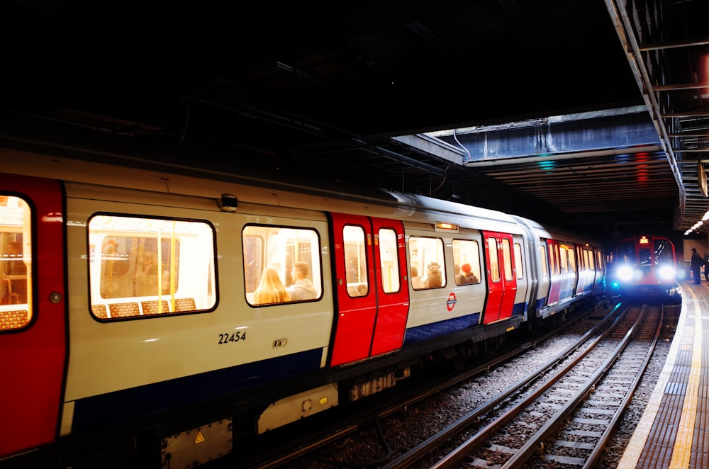 white red and black train