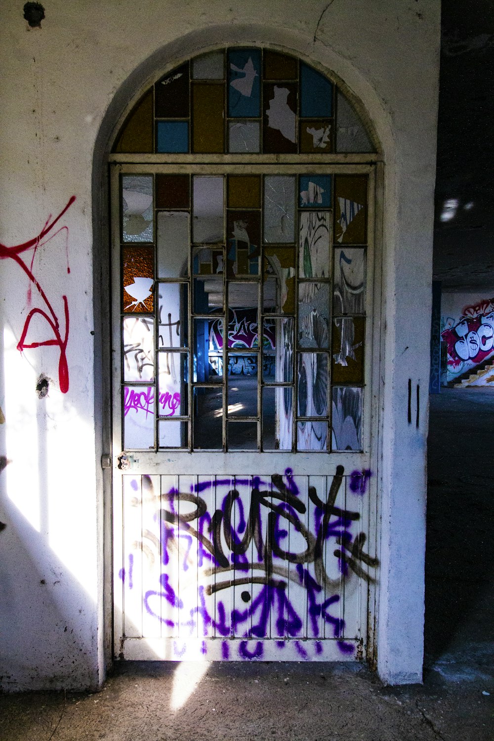 white wooden framed glass window