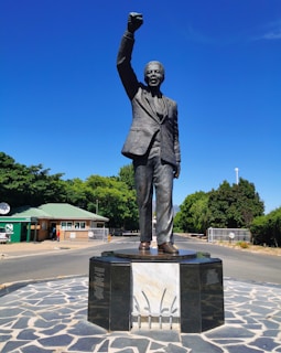 A hopeful man standing strong, symbolizing resilience and justice.
