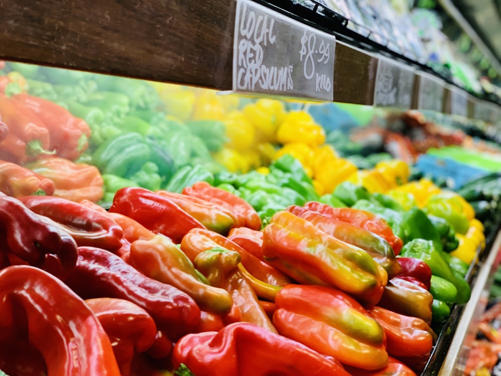 red and green bell peppers