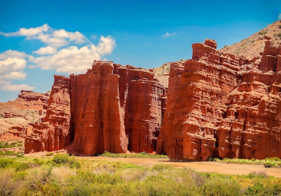 brown rock formation under blue sky during daytime
