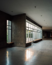 brown wooden framed glass door