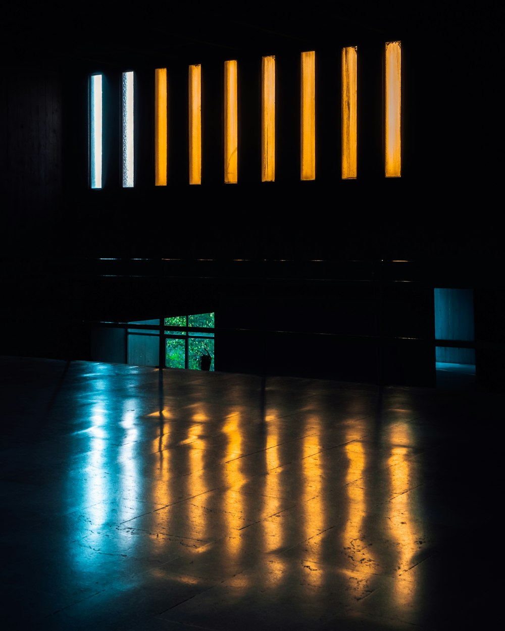 brown wooden floor with light