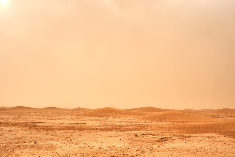 brown sand under white sky during daytime