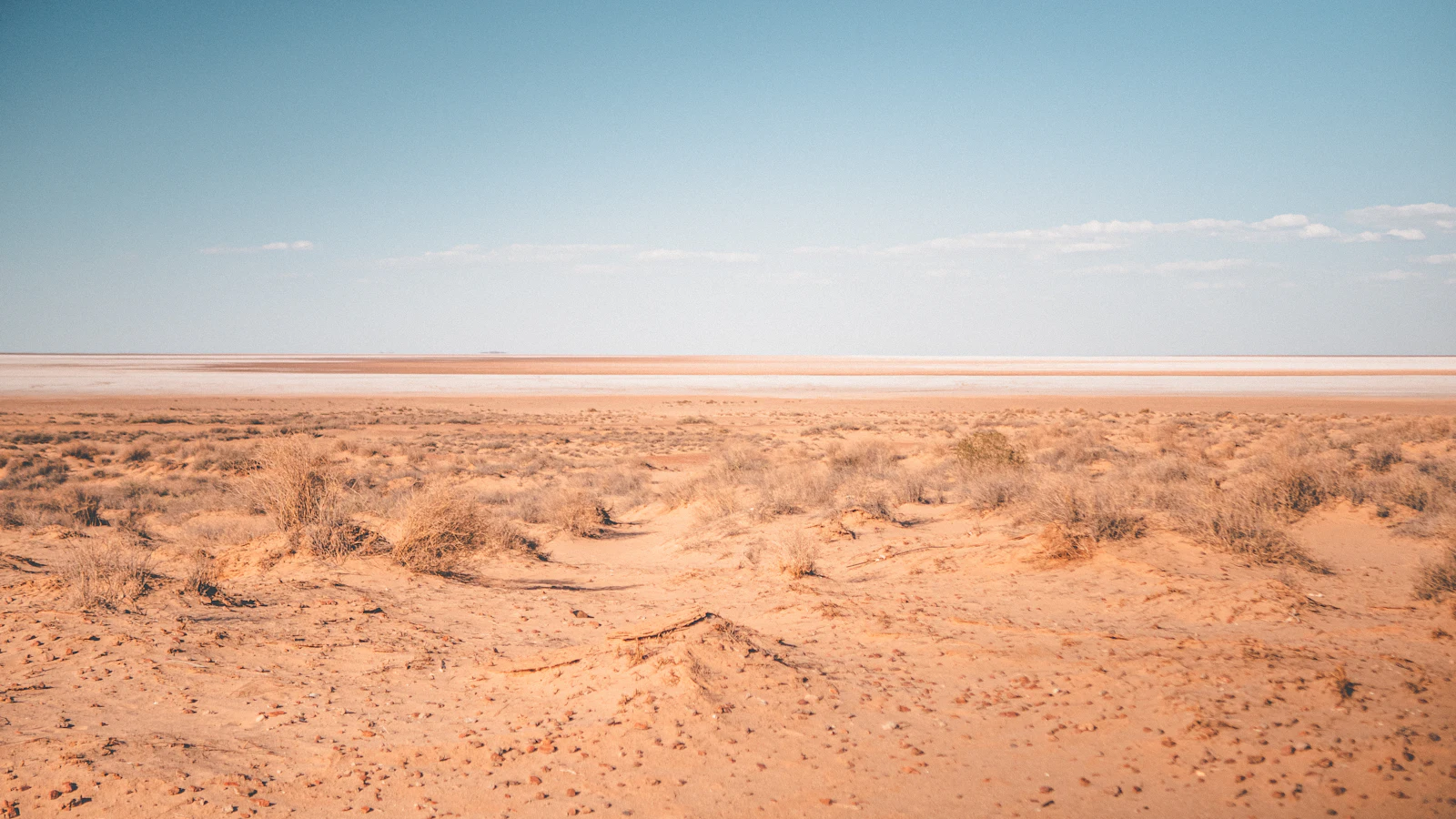Open flat desert land parcel