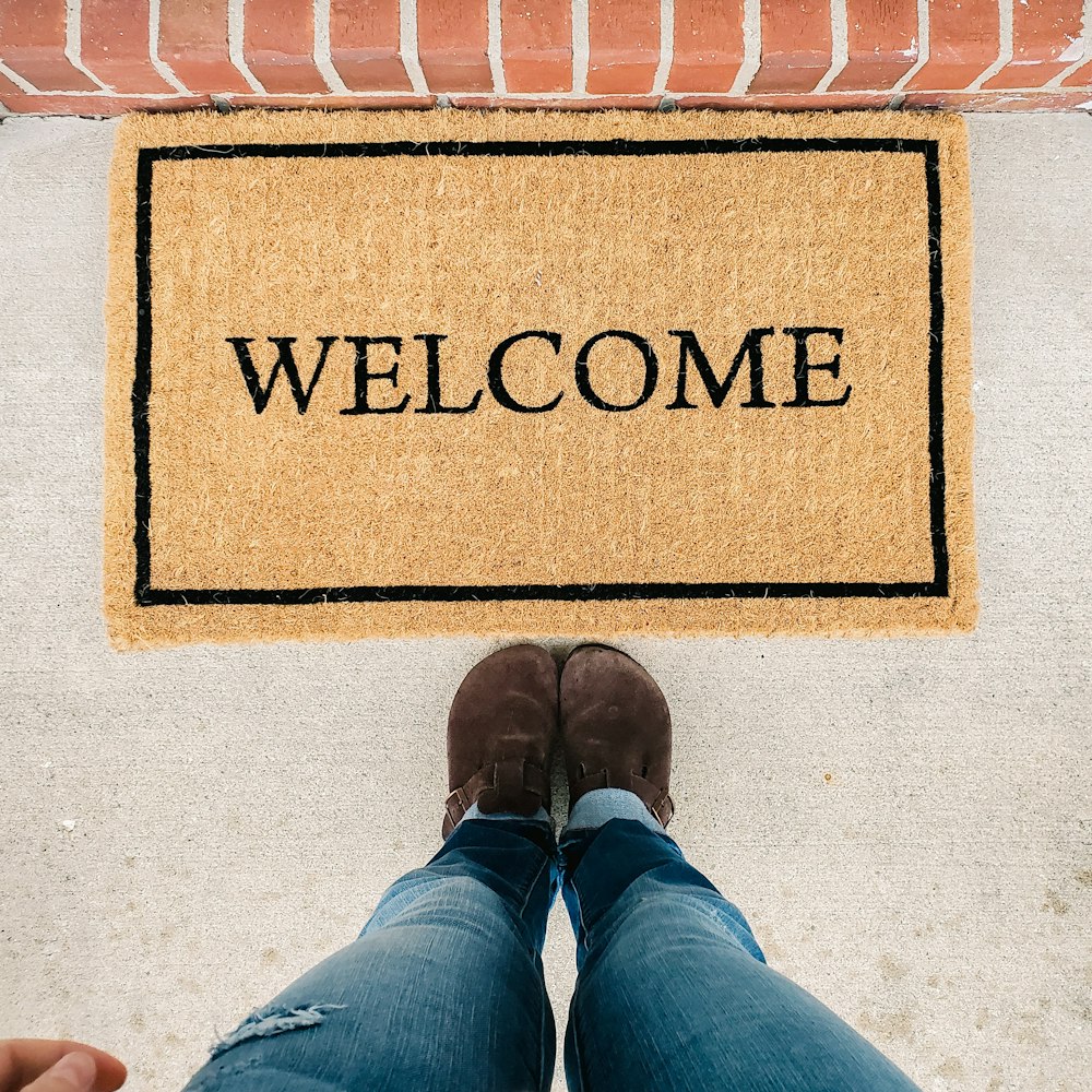 Welcome Mat Cut Out Stock Photo - Download Image Now - Doormat