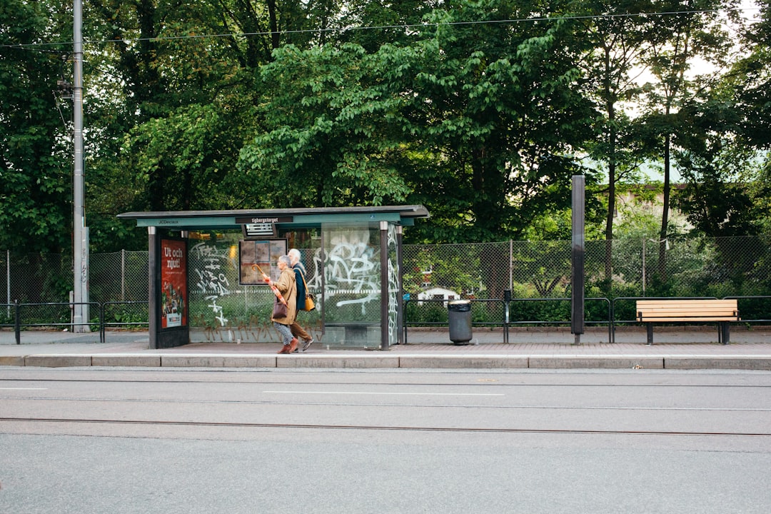 A tram-station in Gothenburg, Sweden.