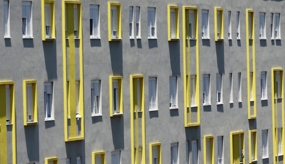 yellow and blue concrete building