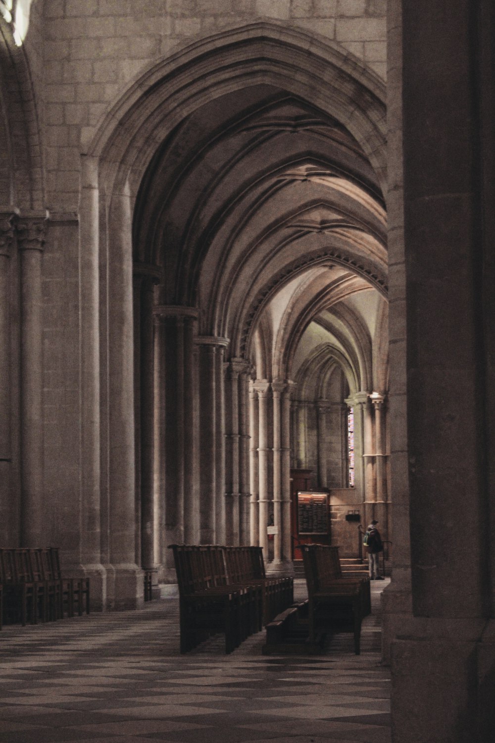 brown wooden chairs inside building