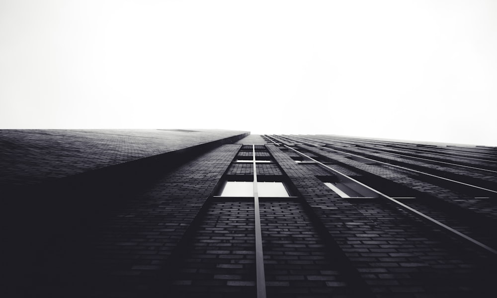 black and white photo of a road