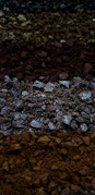 black stones on brown soil