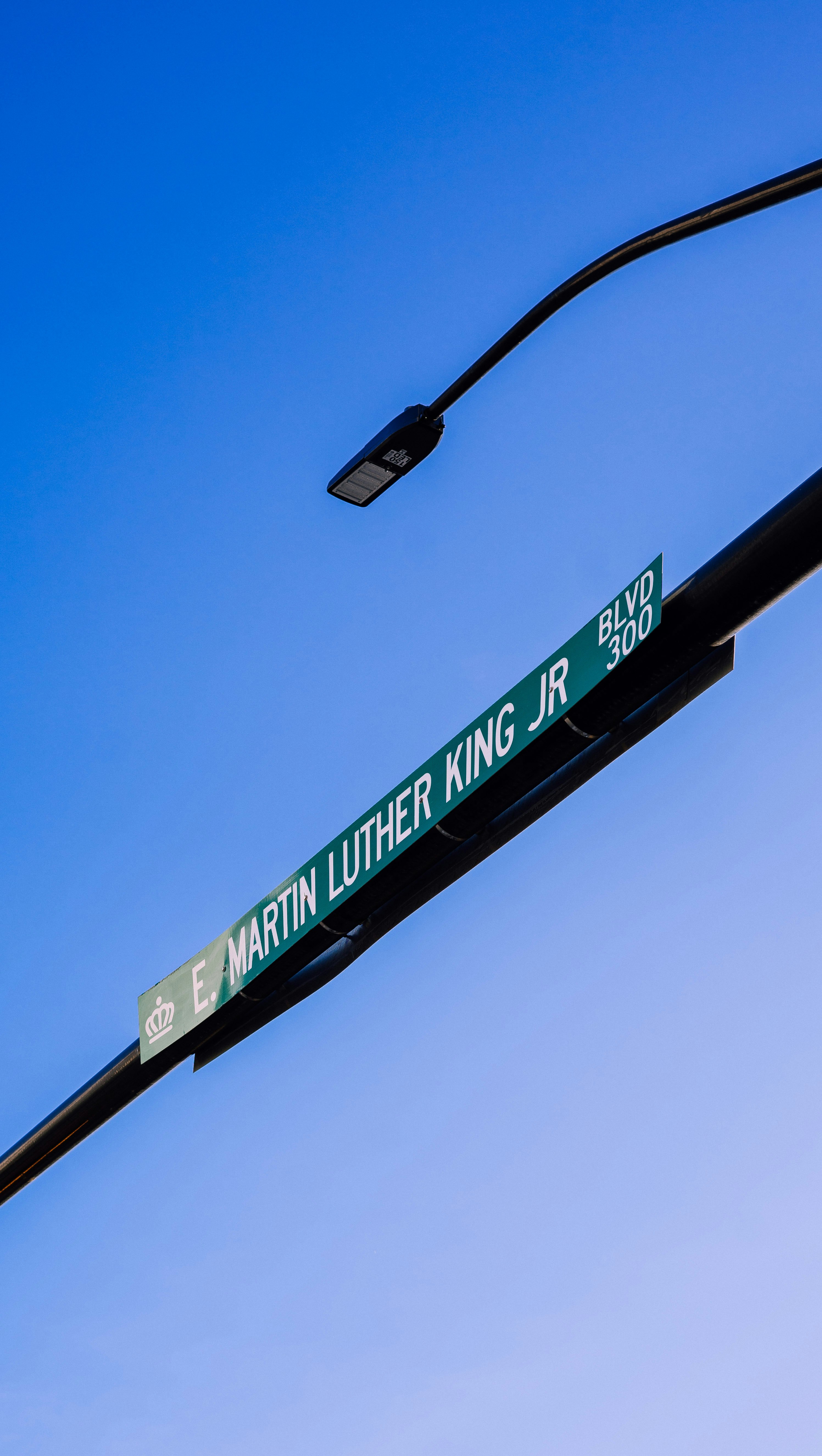 green and white street sign