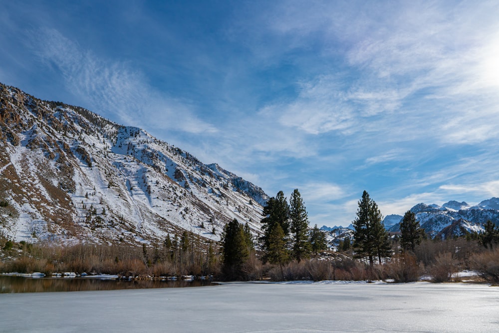 snow covered mountain during daytime