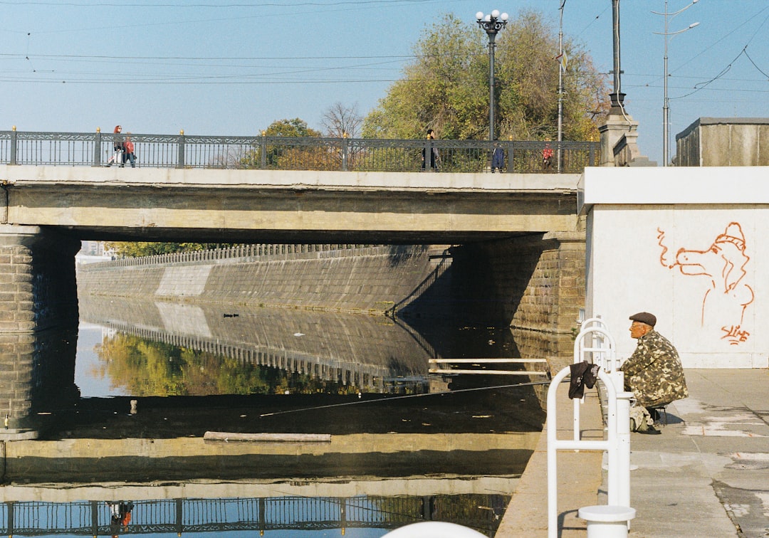 white and black concrete bridge