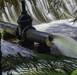 black and blue water pump