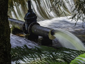 black and blue water pump