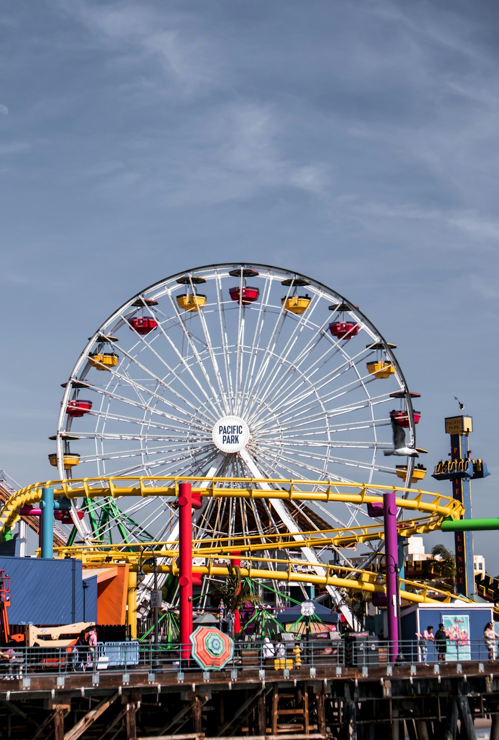 white ferris wheel under blue sky during daytime