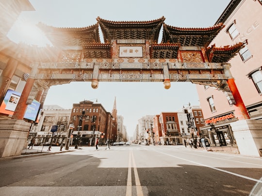 brown and white concrete building in Chinatown United States