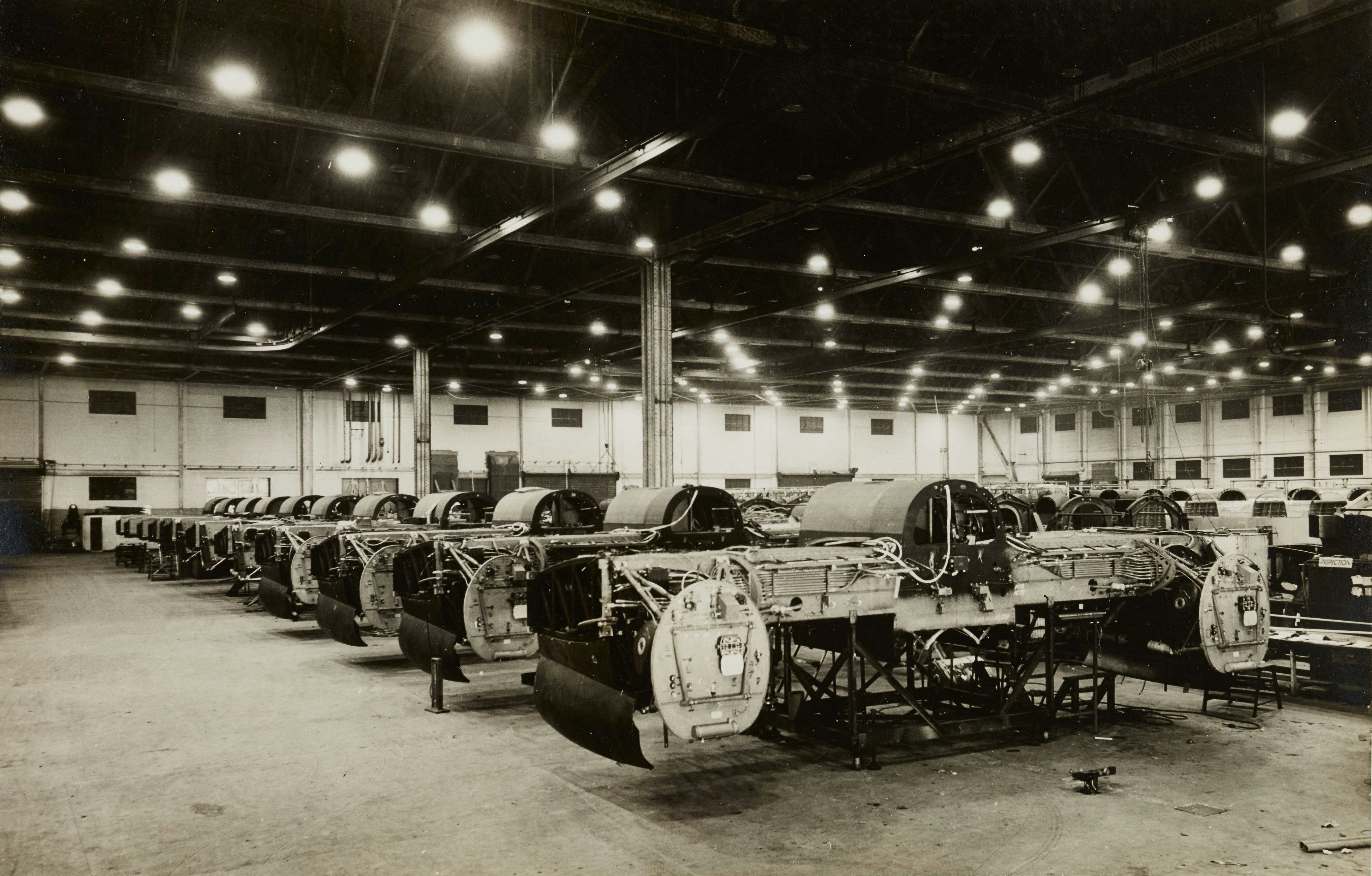 WWII World War 2 Castle Bromwich Aeroplane Factory, Birmingham 1940-46.
Manufacturers: Vickers Armstrong