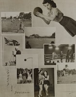 A vibrant collage of sports culture and media moments.