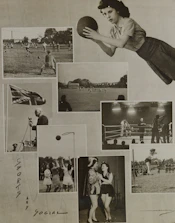 A vintage photo collage showing key moments and people from District 19's AA history.