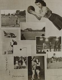 A collage of various youth sports athletes captured in action.