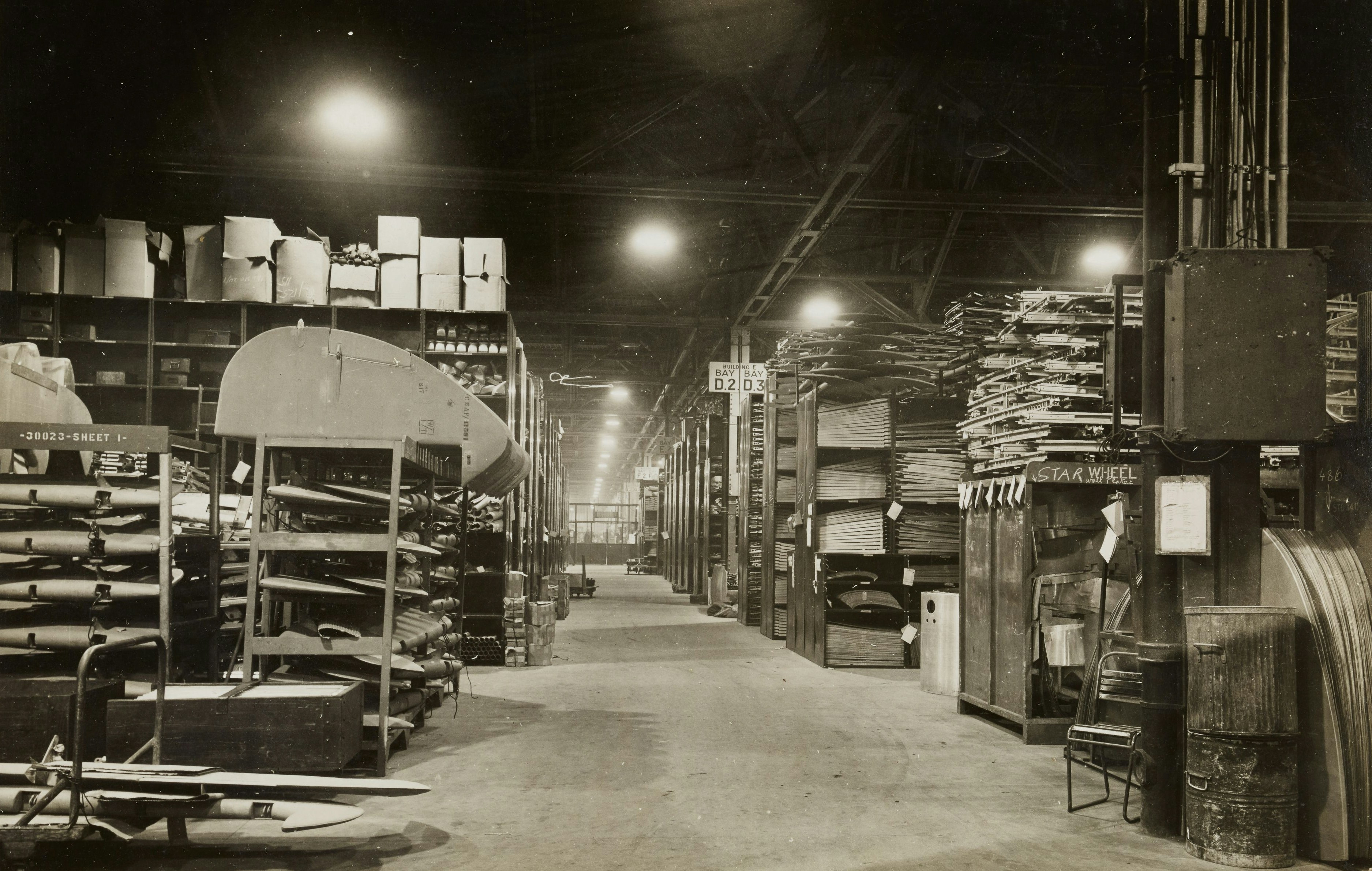 grayscale photo of building interior