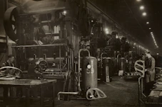 Automated industrial machinery operating smoothly in a factory setting.