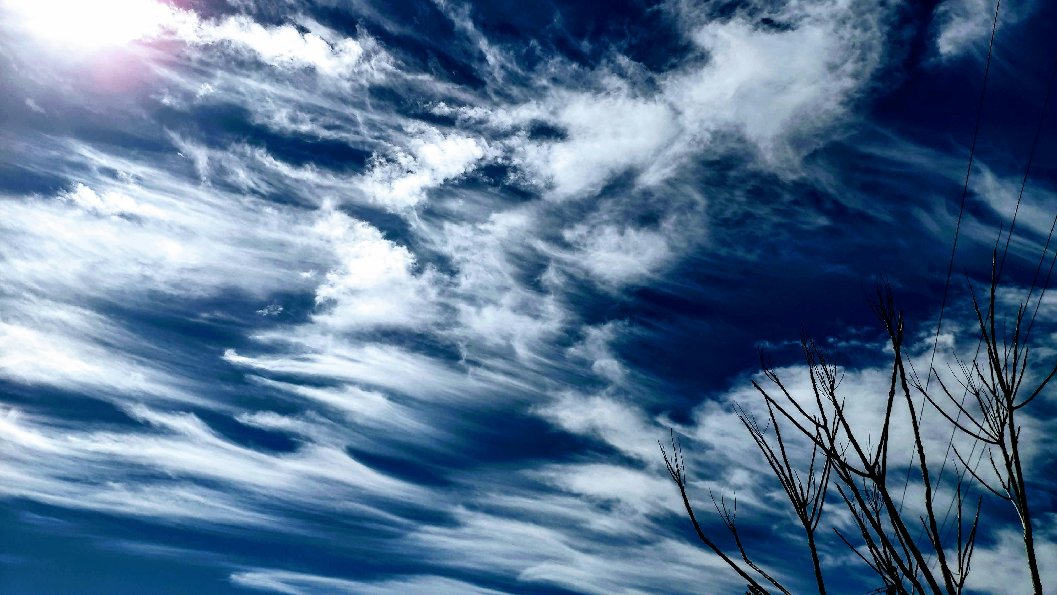 Blue sky with white clouds photo – Free Blue Image on Unsplash