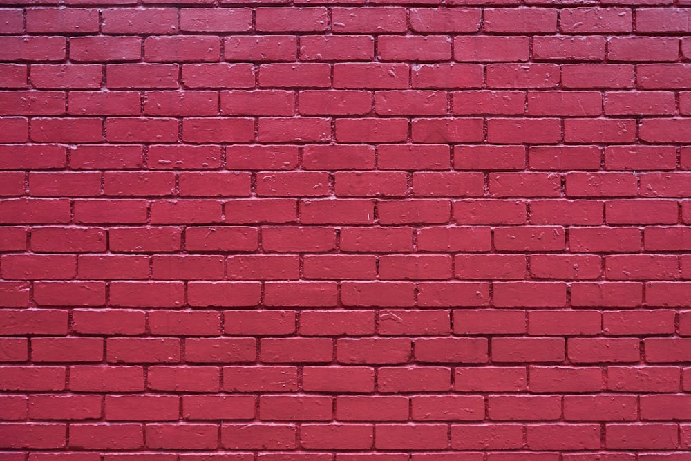 낮 동안 붉은 벽돌 벽