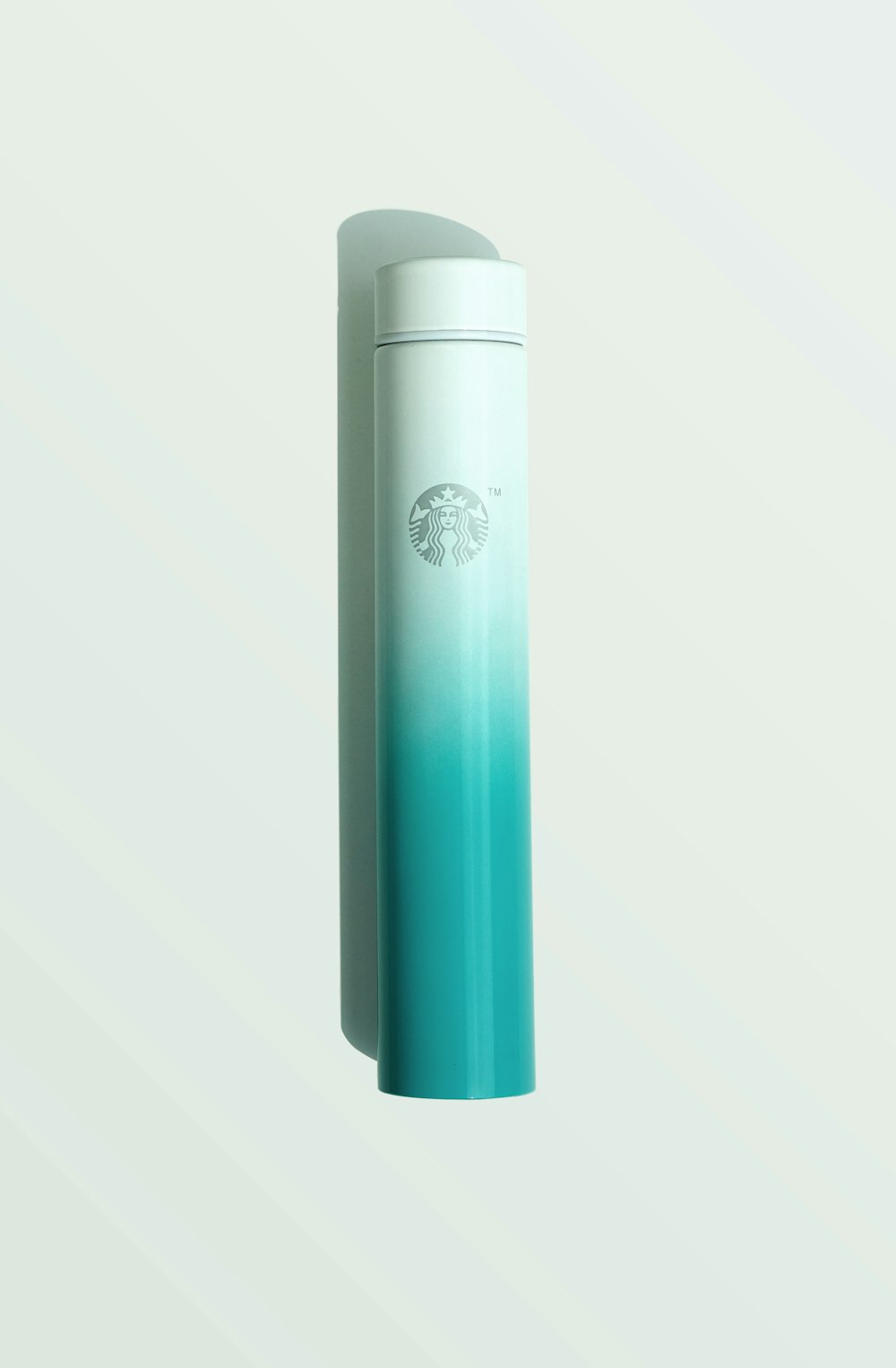 blue and white plastic tube