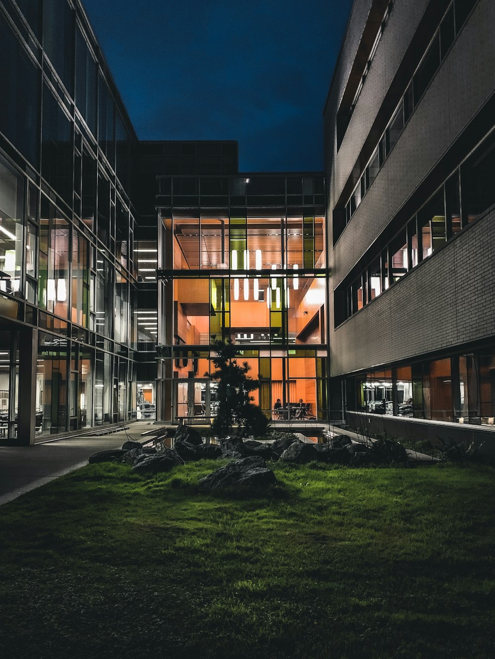 brown concrete building during nighttime