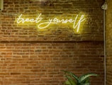 happy new year neon light signage