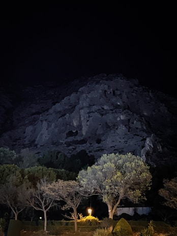 Nighttime scene from a map featuring dynamic lighting and shadow play.