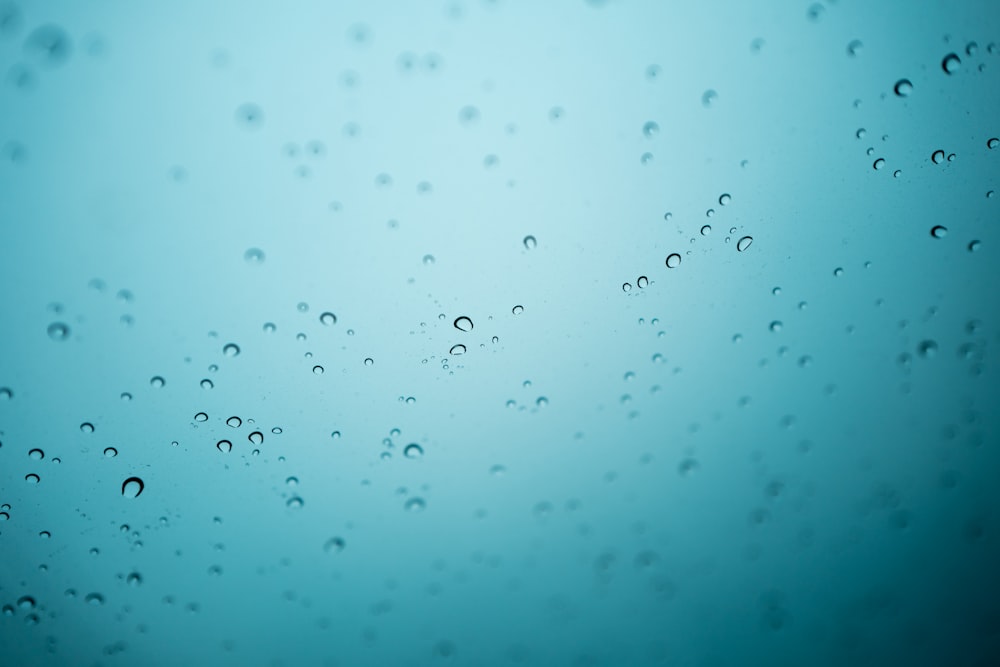 water droplets on clear glass