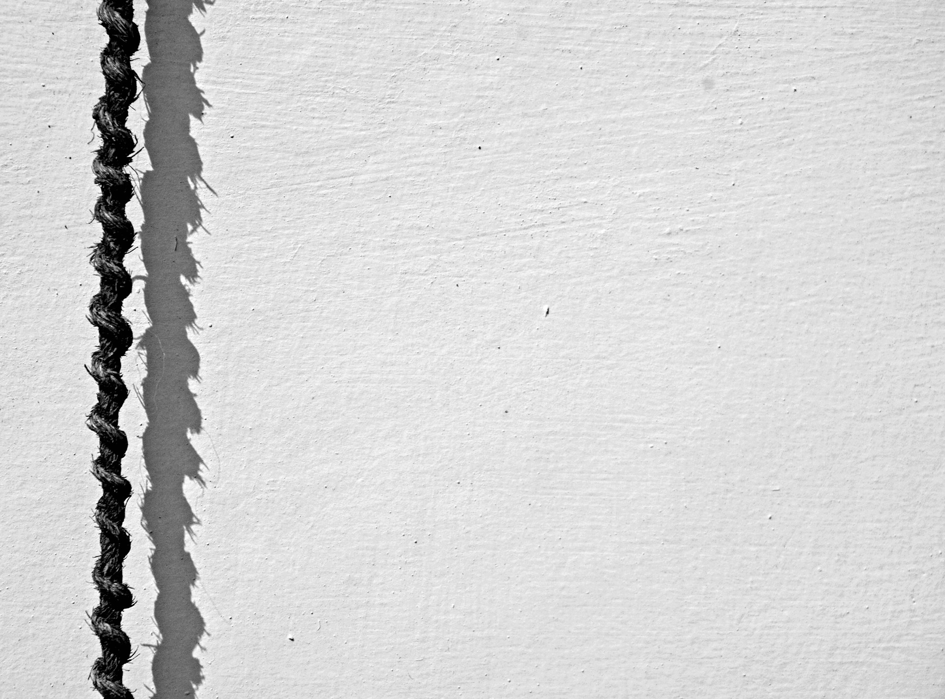 black rope on white textile