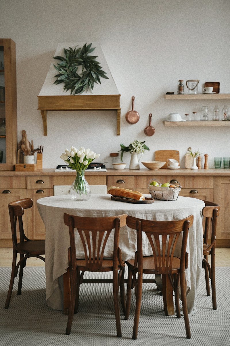 Solid Wood 6-Seater Dining Table