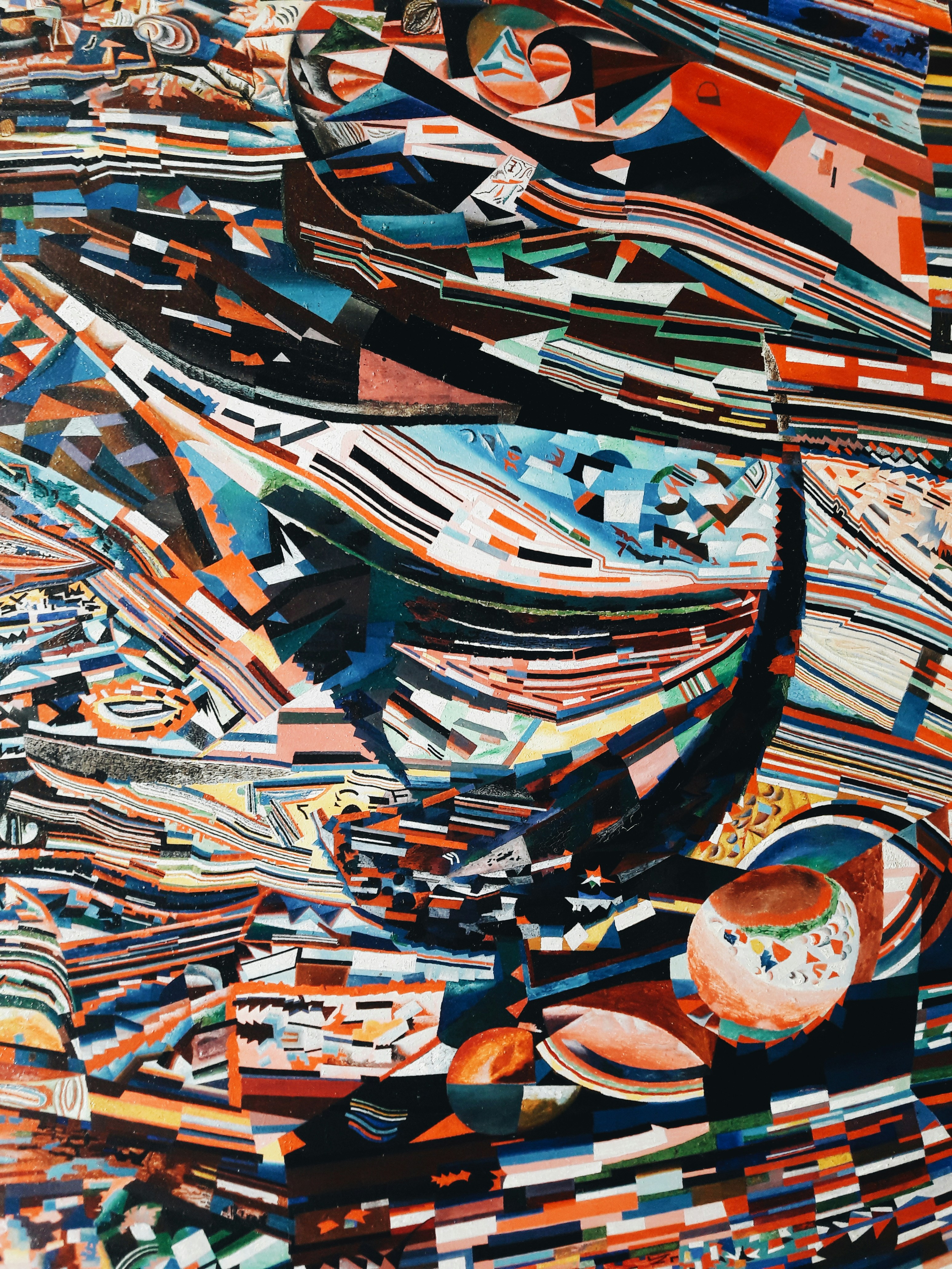 pila de lote de barcos de madera marrón y azul