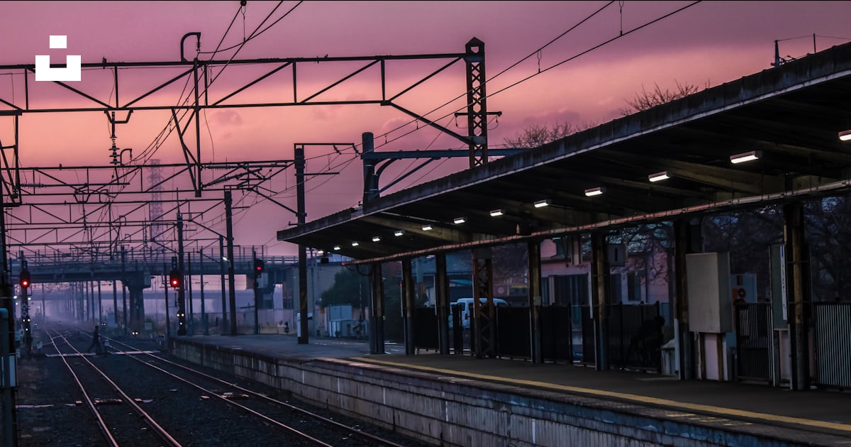 White and black train station photo Free Rail Image on Unsplash