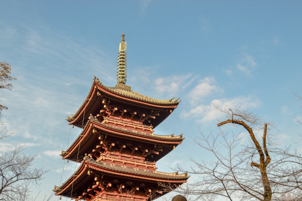 brown and black pagoda temple under blue sky during daytime