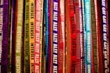 Colorful ribbons featuring words related to gender identity and sexual orientation hang vertically. Each ribbon displays labels like lesbian, bisexual, intersex, transgender, and ally, among others. The ribbons are in a vibrant array of shades, creating a rainbow effect.