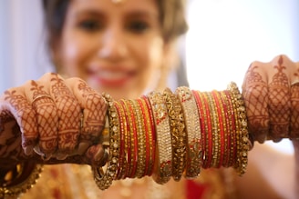 woman in brown and red long sleeve shirt