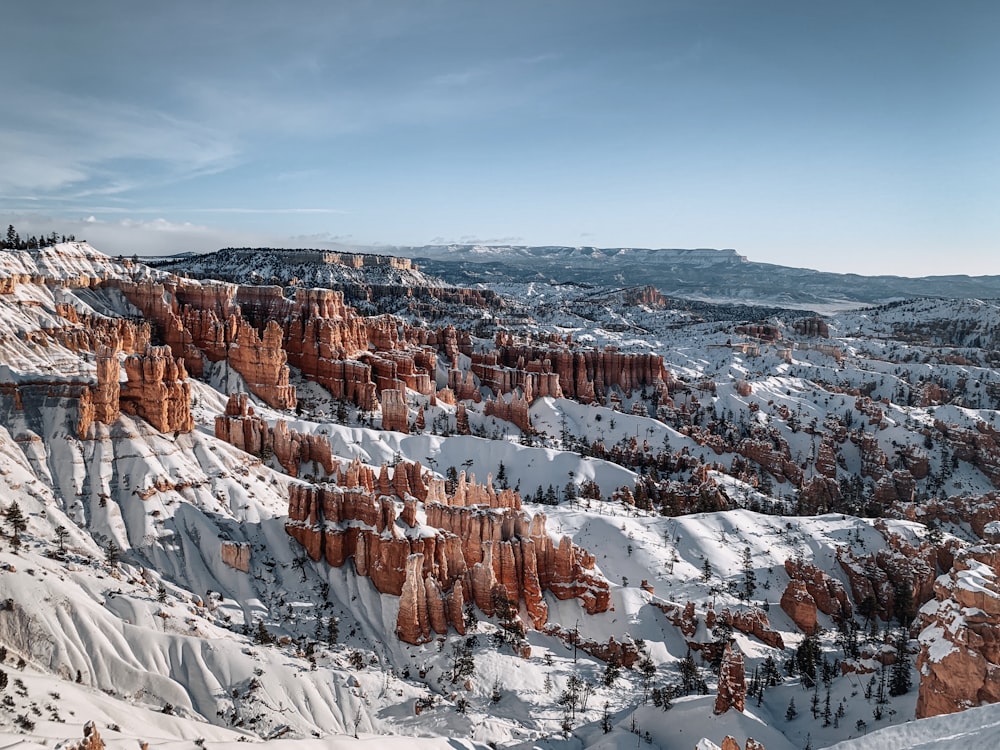 brown and white mountains under blue sky during daytime